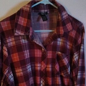Plaid Button-Up Shirt